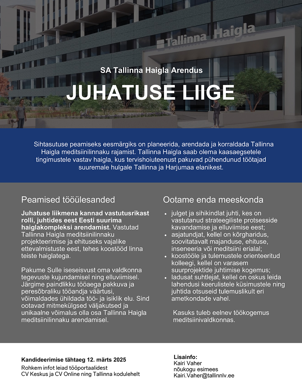 TALLINNA HAIGLA JUHATUSE LIIGE