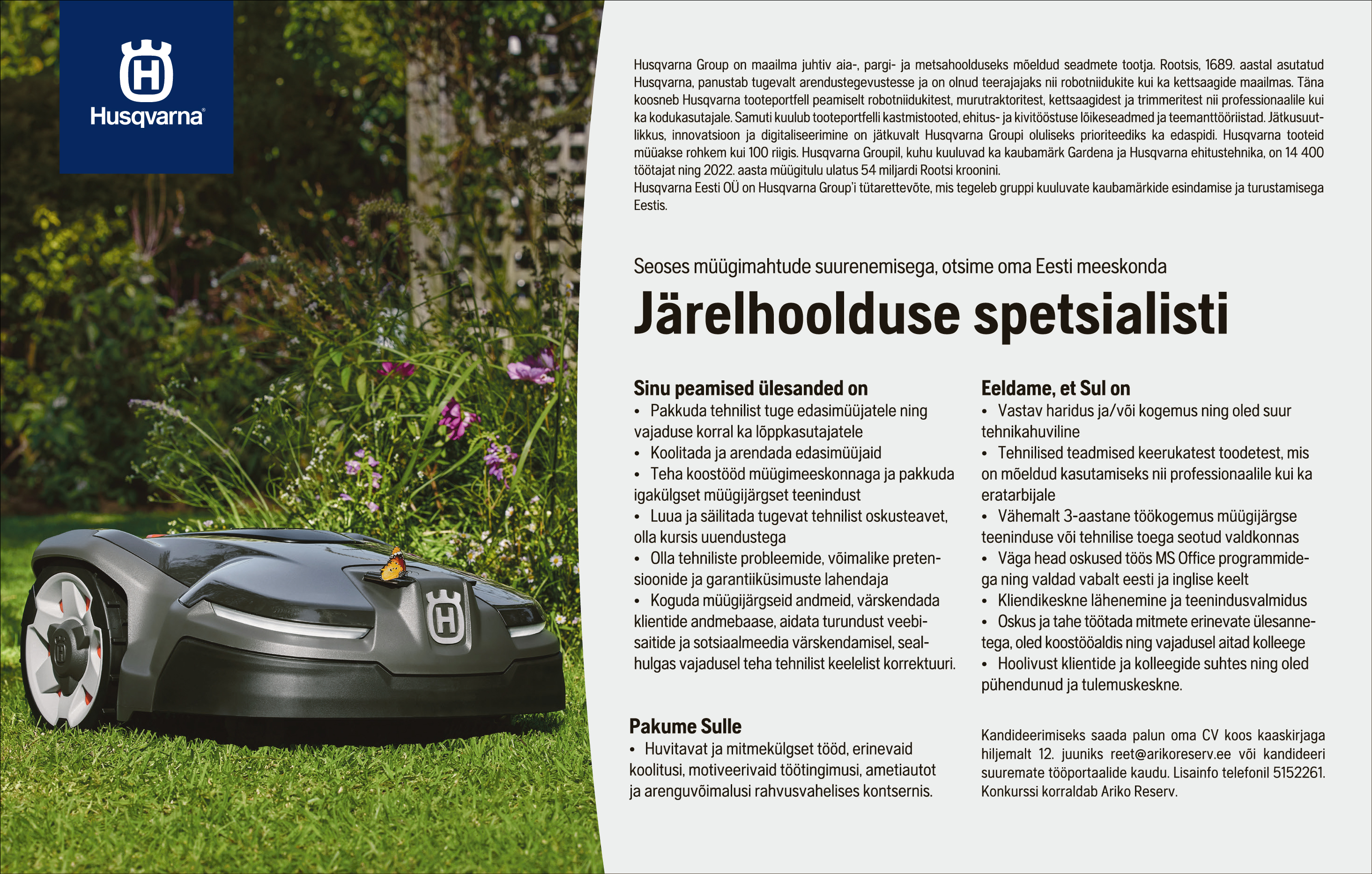 JÄRELHOOLDUSE SPETSIALIST