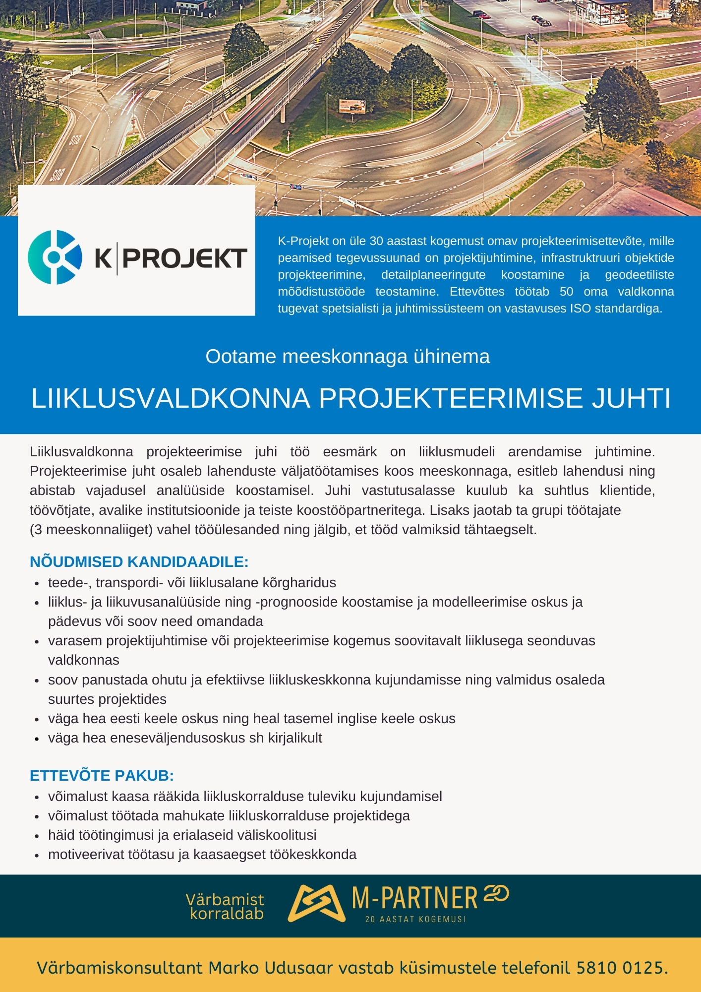 LIIKLUSVALDKONNA PROJEKTEERIMISE JUHT