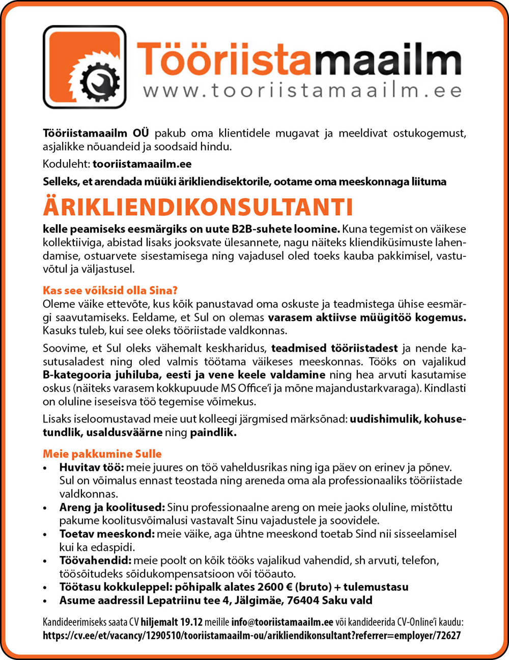 ÄRIKLIENDIKONSULTANT