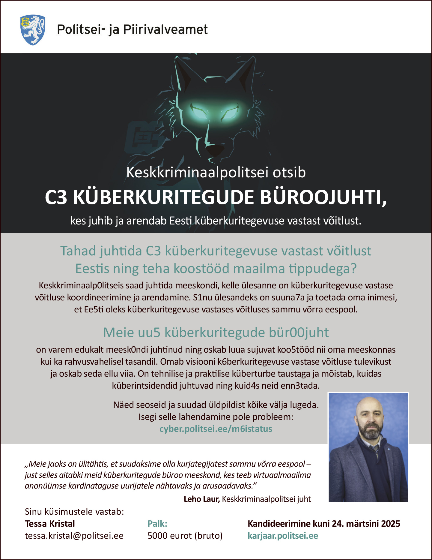 C3 KÜBERKURITEGUDE BÜROOJUHT